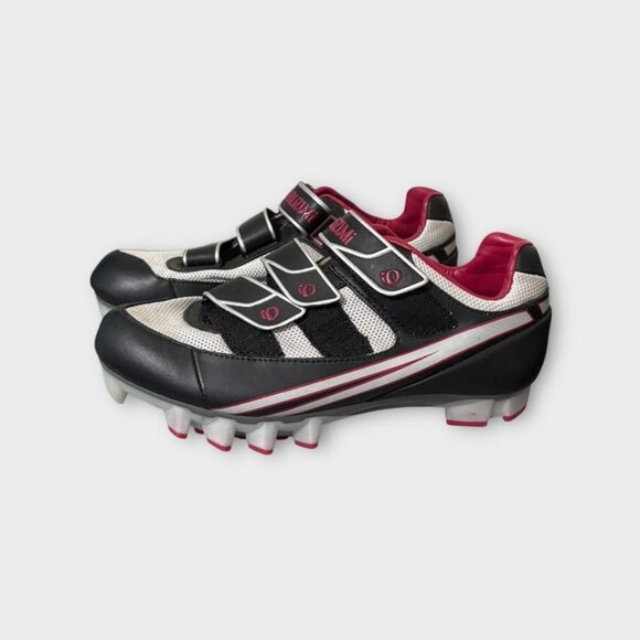 Pearl Izumi Cycling Shoes Women Mountain 7.5 Quest Black Burgungy Gray Spinning - Picture 3 of 7